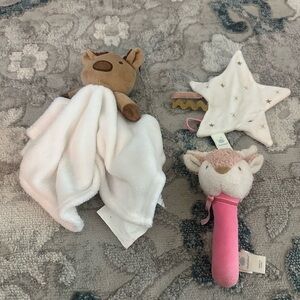 Cloud Island White and Pink Stuffed Animal Set